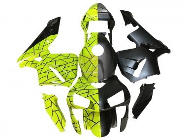 Buy 2003-2004 Honda CBR600RR Motorcycle Fairings - Fluorescent Green Matte Black UK