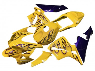 Buy 2003-2004 Honda CBR600RR Motorcycle Fairings - Yellow Black Flame UK