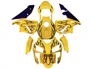 Buy 2003-2004 Honda CBR600RR Motorcycle Fairings - Yellow Black Flame UK