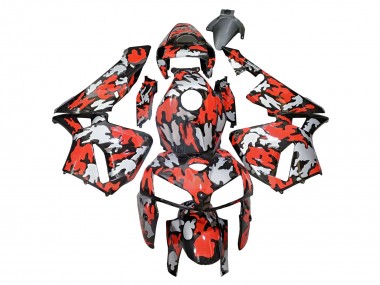 Buy 2005-2006 Honda CBR600RR Motorcycle Fairings - Black with Red Grey Camouflage UK