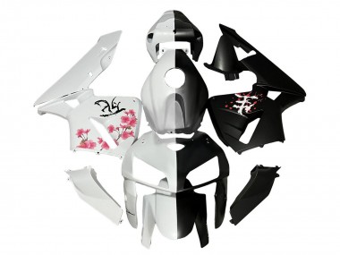 Buy 2005-2006 Honda CBR600RR Motorcycle Fairings - Black White with Cherry Blossom UK