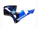 2005-2006 Honda CBR600RR Motorcycle Fairing - Glossy Black Blue Flame UK