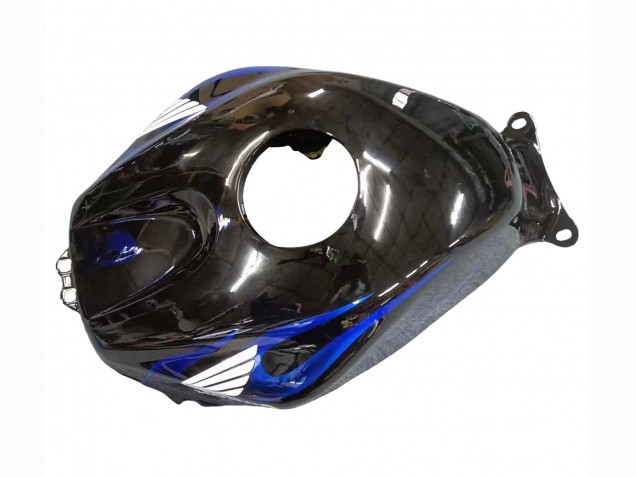 2005-2006 Honda CBR600RR Motorcycle Fairing - Glossy Black Blue Flame UK