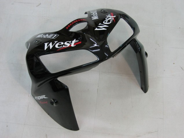 2005-2006 Honda CBR600RR Motorcycle Fairings - Glossy Black White West UK