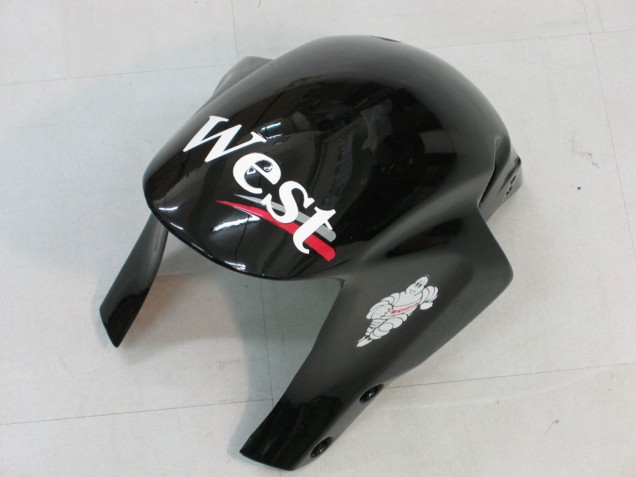 2005-2006 Honda CBR600RR Motorcycle Fairings - Glossy Black White West UK