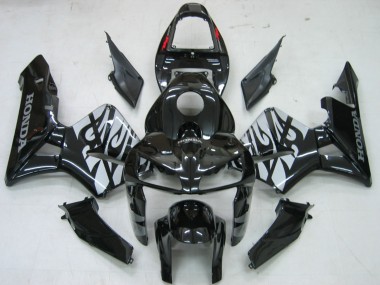 Buy 2005-2006 Honda CBR600RR Motorcycle Fairings - Glossy Black Grey Flame UK