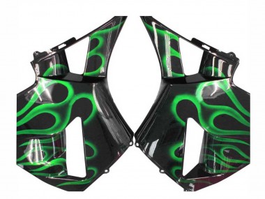 Buy 2005-2006 Honda CBR600RR Motorcycle Fairings - Glossy Black Green Flame UK