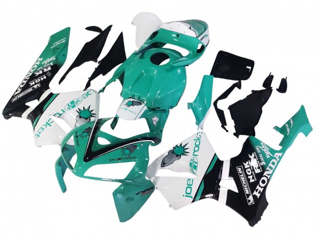 2005-2006 Honda CBR600RR Motorcycle Fairings - Light Green White Glossy Black Joe Rocket UK