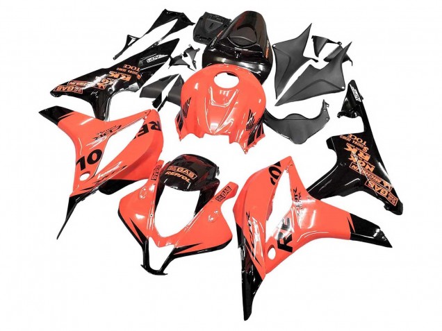 2007-2008 Honda CBR600RR Motorcycle Fairings - Orange Glossy Black Repsol UK