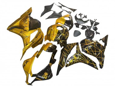 Buy 2009-2012 Honda CBR600RR Motorcycle Fairings - Gold Glossy Black UK