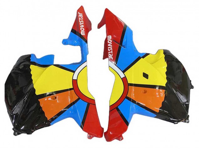 2009-2012 Honda CBR600RR Motorcycle Fairings - Black Multicolor MoviStar UK