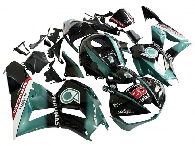 2013-2026 Honda CBR600RR Motorcycle Fairing - Teal Blue Glossy Black Petronas 20 UK