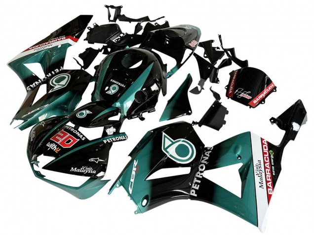 2013-2026 Honda CBR600RR Motorcycle Fairing - Teal Blue Glossy Black Petronas 20 UK