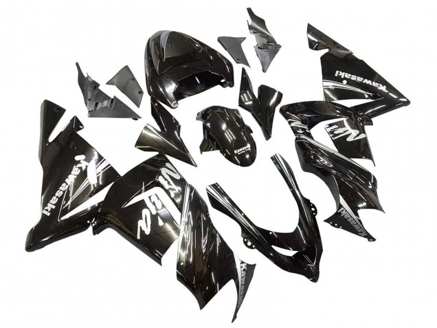 2004-2005 Kawasaki ZX10R Motorcycle Fairings - Glossy Black Ninja UK