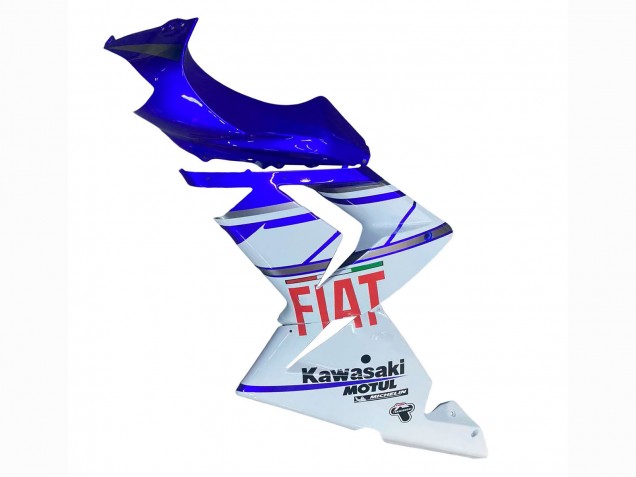 2004-2005 Kawasaki ZX10R Motorcycle Fairings - Glossy Blue White Fiat Motul UK