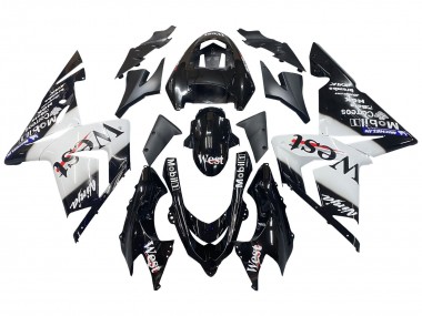 Buy 2004-2005 Kawasaki ZX10R Motorcycle Fairings - White Black West Ninja UK