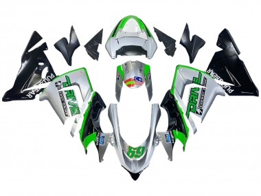 Buy 2004-2005 Kawasaki ZX10R Motorcycle Fairings - Green Silver Black 69 UK