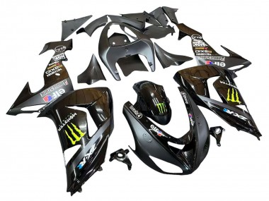 Buy 2006-2007 Kawasaki ZX10R Motorcycle Fairings - Grey Yellow Glossy Black Monster Elf UK