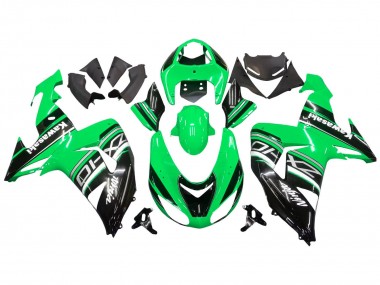Buy 2006-2007 Kawasaki ZX10R Motorcycle Fairing Kits - Green White Black UK