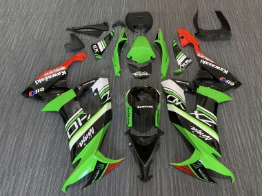 Buy 2008-2010 Kawasaki ZX10R Motorcycle Fairings - Green White Red Black Elf Monster Energy UK
