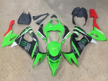 Buy 2008-2010 Kawasaki ZX10R Motorcycle Fairings - Green White Black Red Monster UK