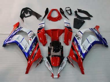 Buy 2011-2015 Kawasaki ZX10R Motorcycle Fairings - White Blue Red Black SBK Maxxis UK