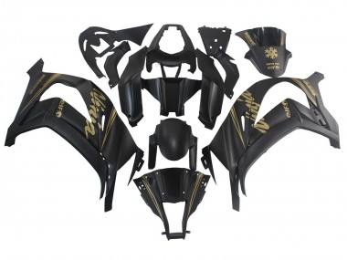 Buy 2011-2015 Kawasaki ZX10R Motorcycle Fairings - Matte Black Gold Snow Elf UK