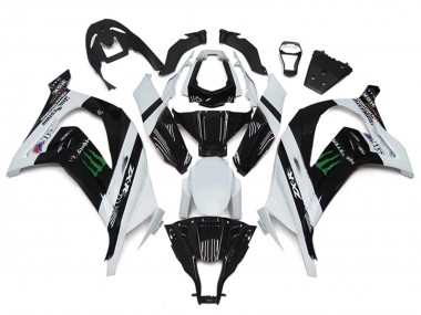 Buy 2011-2015 Kawasaki ZX10R Motorcycle Fairings - White Glossy Black Green Monster UK