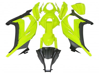 Buy 2011-2015 Kawasaki ZX10R Motorcycle Fairings - Fluorescent Green Matte Black UK