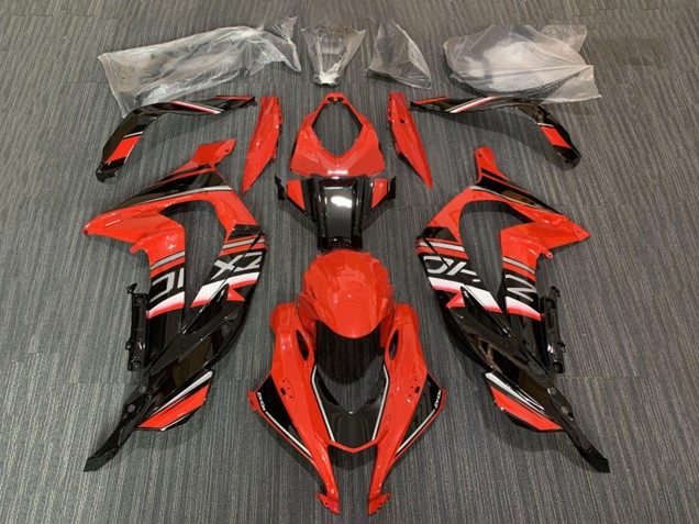 2016-2020 Kawasaki ZX10R Motorcycle Fairing - Red Glossy Black UK