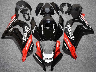 Buy 2016-2020 Kawasaki ZX10R Motorcycle Fairings - Glossy Black Red White KHAN Spark UK