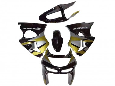 Buy 1998-1999 Kawasaki ZX6R Motorcycle Fairings - Glossy Black Silver Yellow UK
