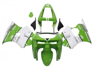 Buy 1998-1999 Kawasaki ZX6R Motorcycle Fairings - Green White Black Silkolene Bridgestone UK