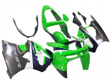 Buy 1998-1999 Kawasaki ZX6R Motorcycle Fairings - Green White Dark Blue Silver UK