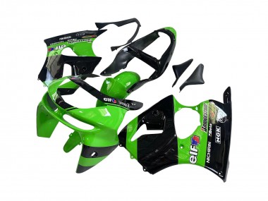 Buy 1998-1999 Kawasaki ZX6R Motorcycle Fairings - Green Glossy Black Elf Bridgestone UK