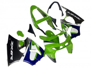 Buy 1998-1999 Kawasaki ZX6R Motorcycle Fairings - Green White Blue Silver Glossy Black UK