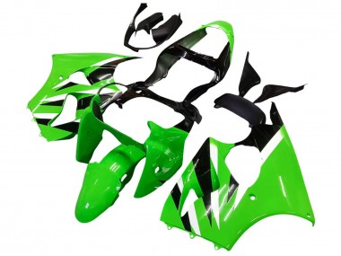 Buy 2000-2002 Kawasaki ZX6R Motorcycle Fairings - Green White Black UK
