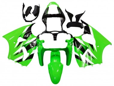 Buy 2000-2002 Kawasaki ZX6R Motorcycle Fairings - Green White Black UK
