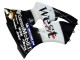 2000-2002 Kawasaki ZX6R Motorcycle Fairings - Glossy Black White West Michelin UK
