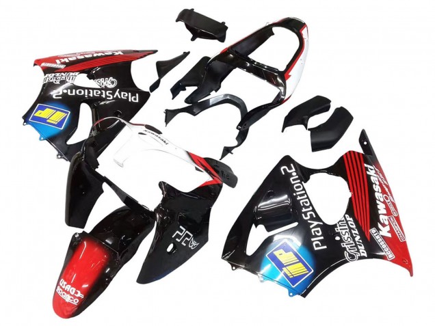 2000-2002 Kawasaki ZX6R Motorcycle Fairings - Glossy Black Red Blue Red PlayStation 2 UK