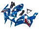 2003-2004 Kawasaki ZX6R Motorcycle Fairings - Blue White Red Shark UK