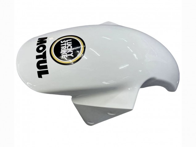 2003-2004 Kawasaki ZX6R Motorcycle Fairings - White Black Motul Lucky Strike UK