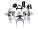 2003-2004 Kawasaki ZX6R Motorcycle Fairings - White Black Motul Lucky Strike UK
