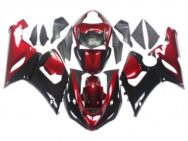 Buy 2005-2006 Kawasaki ZX6R Motorcycle Fairing - Red Glossy Black UK