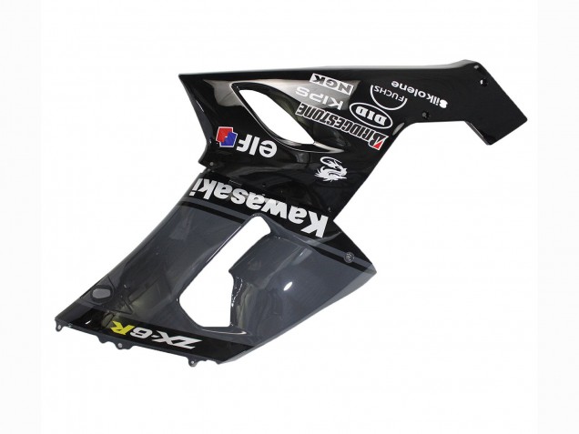 2005-2006 Kawasaki ZX6R Motorcycle Fairings - Dark Grey Black UK