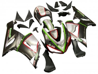 Buy 2005-2006 Kawasaki ZX6R Motorcycle Fairings - Black Silver Green Red K-26 UK