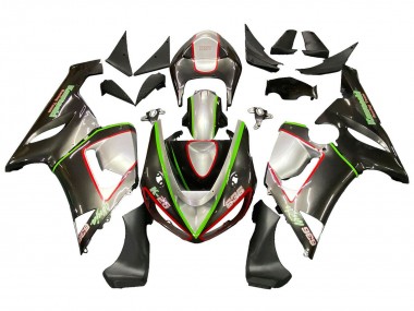 Buy 2005-2006 Kawasaki ZX6R Motorcycle Fairings - Black Silver Green Red K-26 UK