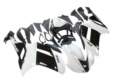 Buy 2007-2008 Kawasaki ZX6R Motorcycle Fairings - Black White Ninja UK