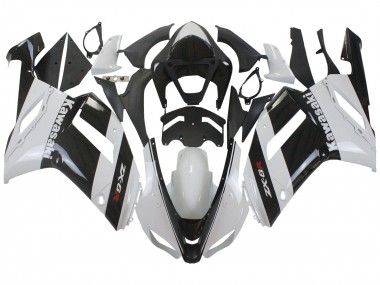 Buy 2007-2008 Kawasaki ZX6R Motorcycle Fairing - White Black UK