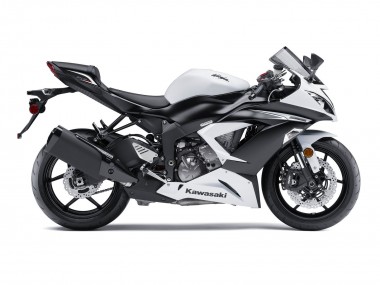 Buy 2009-2012 Kawasaki ZX6R Motorcycle Fairing - White Matte Black UK